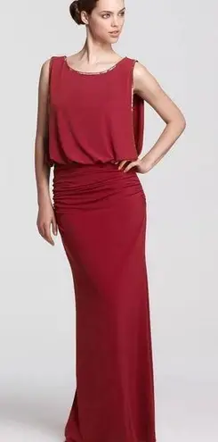 Cache  Bead Trim Jersey Blouson Gown