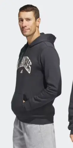 Adidas  Los‎ Angeles Graphic Fleece Hoodie Hooded Sweatshirt Unisex Large Gray LA