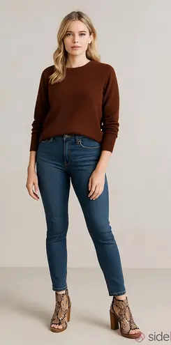 Report Chunky Snake Print Heels Women’s 8.5 Edgy Boho Sandals Zipper Studded Tan