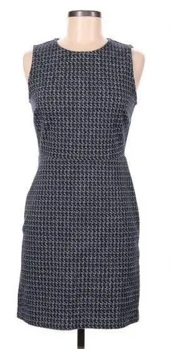 Banana Republic Houndstooth Midi Dress Blue Black 0 Professional Business Casual - Image 1