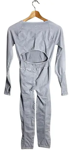FP Movement Free People Good Karma Long Sleeve Jumpsuit Women's M/L Ice Gray NWT Size undefined
