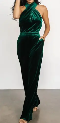 Baltic Born Cleopatra Crushed Velvet Jumpsuit New Without Tags