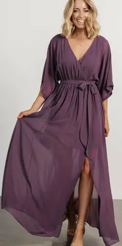 Baltic Born Kia Kimono Vintage Plum Maxi Dress