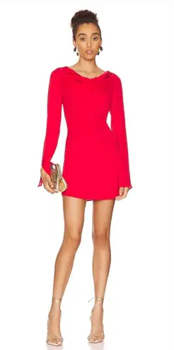 L'Academie Leda Mini Dress in Bright Red XXS