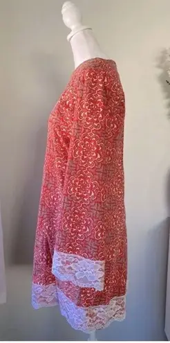 Handmade Darling Vintage Homemade Dress W Lace Trim Sz M Or L (?) 60’s 70’s