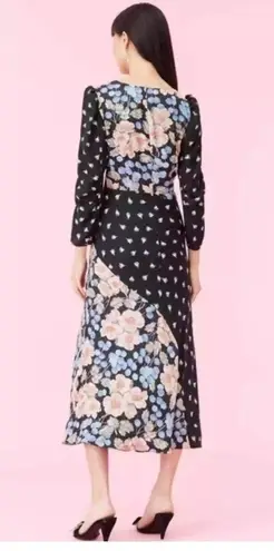 Rebecca Taylor NEW silk blend Mixed-Print Floral Maxi Dress 10
