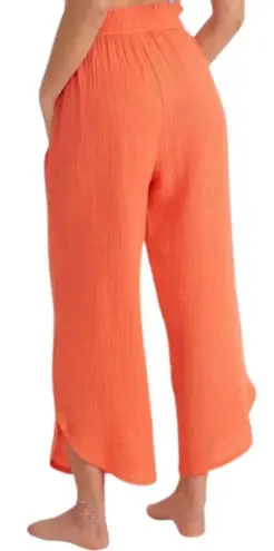 Marine layer Corinne Wide Leg Pants Women's Small Hot Coral Guazy Beach NWT