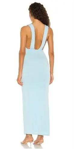 superdown  Erika Deep V Jersey Maxi in Baby Blue