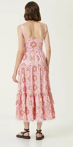 NWOT Borgo de Nor Clio Sweetheart Midi Dress in Palermo Pink Size 10 US (14 UK)