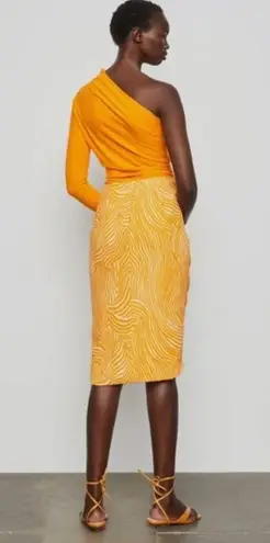 Bailey44 NWT Bailey 44 ruched orange midi skirt