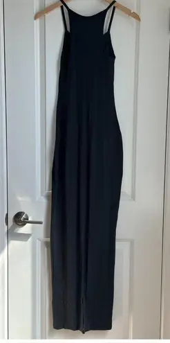 SKIMS Cotton Rib Long Cami Dress in Soot, Size Small