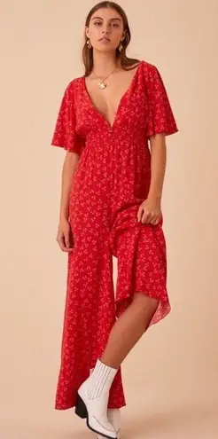Finders Keepers Frida Pantsuit Red Ditsy Doo