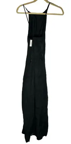 Madewell NWT  Black Crisscross Midi Slip Dress in Cupro-Blend Size 2