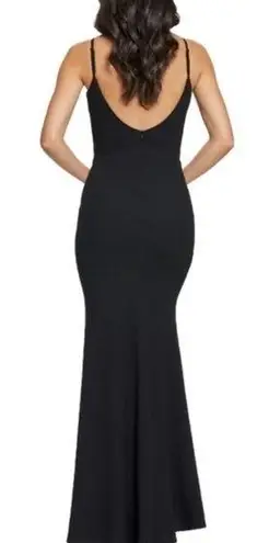 Dress the Population Jodi V Back Trumpet Hem Maxi Gown Black