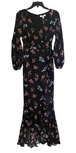 Likely Revolve Perla Floral Maxi Dress Long Sleeve Faux Wrap Party Dress Size 2