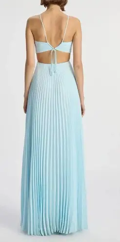ALC Frank A.L.C Moira Satin Pleated Maxi Dress 6