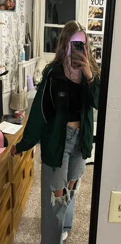 Oversized Green Windbreaker