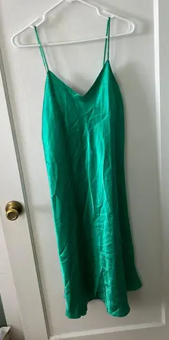 Kathryn Green Silk Slip Dress Size M