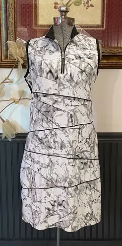 Tail Performance Golf Marble Print Sleeveless Tennis Golf Active Dress Sz L 💚🎀 Black Size L