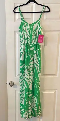 Lilly Pulitzer  by Target  Green and White Leaf Print Jumpsuit size XS inseam 28” - Image 1
