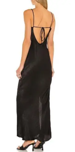 Resa River Dress in Black Large New Womens Lbd satin Long Slip Gown Lg L Revolve