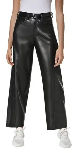 Denim Forum Aritzia The Farrah Faux Leather Pants 25 Black