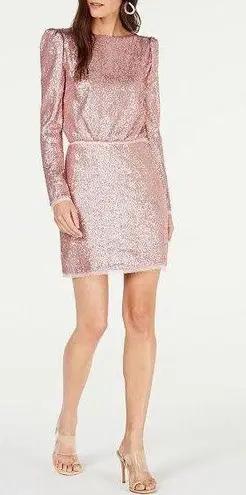 Rachel Zoe Cadence Long Sleeve Sequin Open Back Sequin Dress