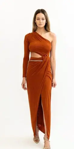 Torn By Ronny Kobo NWT Torn by Ronny Kobo Everleigh One Shoulder Cut Out Dress Sz Medium $228