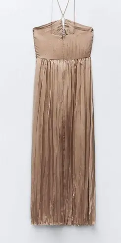 ZARA Gold Maxi Dress