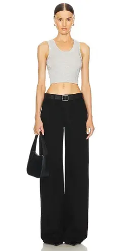 Norma Kamali Cropped Racer Tee by