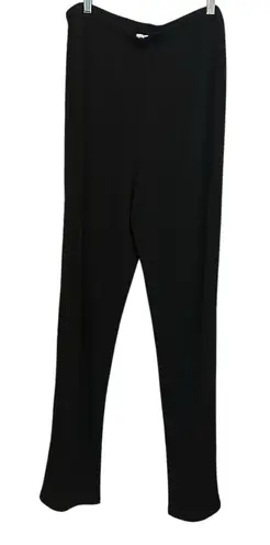 Susan Graver Women Modern Essentials Pants LT Black Liquid Knit Office Travel