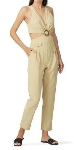 NANUSHKA Amor Cut Out Cotton Twist on Waist Sleeveless Jumpsuit Size Medium