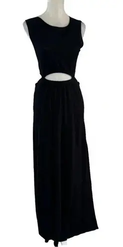 Bec & Bridge Knit Cutout Jimi Maxi Dress Black Size 2 with FLAW