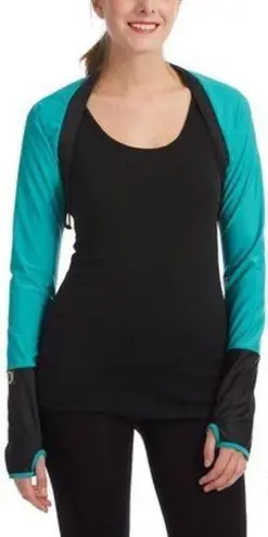 Moxie Cycling Aqua Black Long Sleeve Cropped Bolero XL X