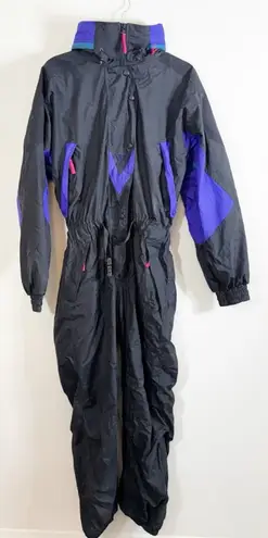 Helly Hansen Vintage Transitional Ski Suit Snowboard Black Purple Large
