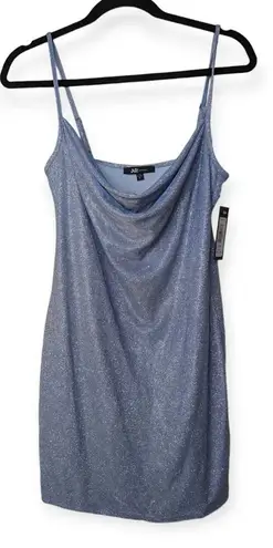 Jump Apparel Mini Dress Light Blue Glitter Club Eras Tour Cocktail Dress