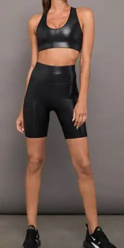 CARBON38 High Rise Biker Short in Takara Shine Sz. S Black