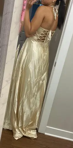 Women’s Formal Evening Ball Gown Tan Size 10