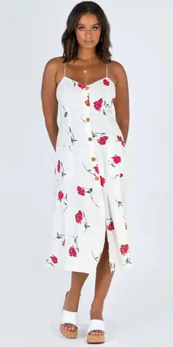 Princess Polly Talei Midi Dress - White Floral Sundress