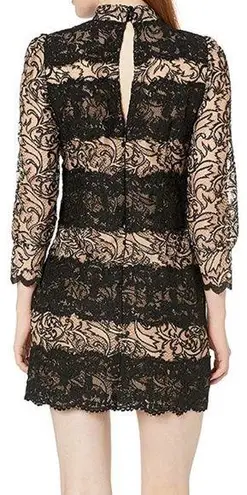 Tracy Reese NWT  puff sleeve laced mock neck mini dress