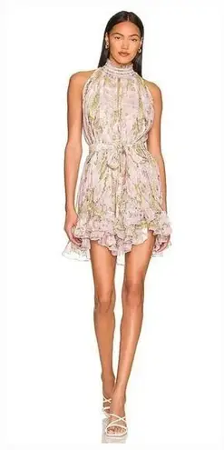 HEMANT & NANDITA Maya Mini Dressblush in Pink & Lime LArge