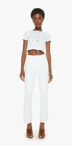 MOTHER The Hustler Ankle Fray Jean in Fairest Of Them All White Size 24