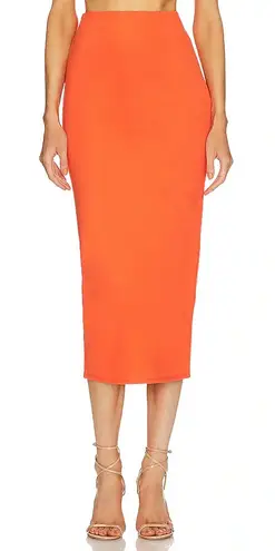 MICHAEL COSTELLO x REVOLVE Amira Midi Skirt in Orange Stretchy Party Size S