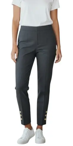 J. McLaughlin Quilted Cropped Pants Navy Black Size 8