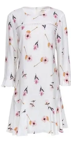 Shoshanna ANTHROPOLOGIE Floral Mini White Dress Sz 8