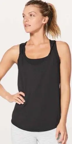 Lululemon  Ready & Go tank in Black built in bra twist tank