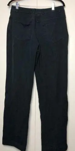 St. John High Waisted Black Denim Pants with Gold Belt Loops