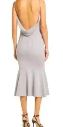 Katie May Twirl Sleeveless Drape Back Dress in Dove Size Small
