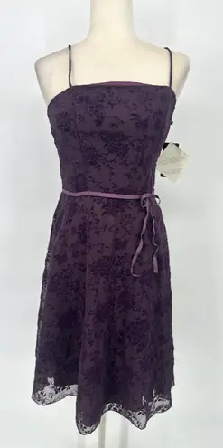 Vtg CDC Dress 8 Purple Velvet Burnout Sheer Sparkle Whimsigoth Witchy Fairy Goth