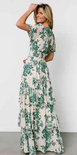 Baltic Born NWOT Green Ruffle Maxi Dress
